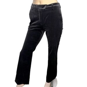 Sportmax Women’s Size 2 36 Black Velvet Tuxedo Stripe Trousers Dress Pants
